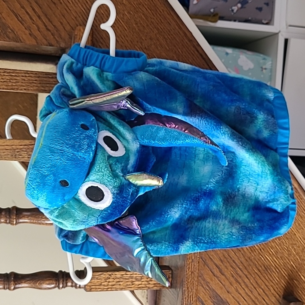 Blue and Purple Plush Dragon Costume